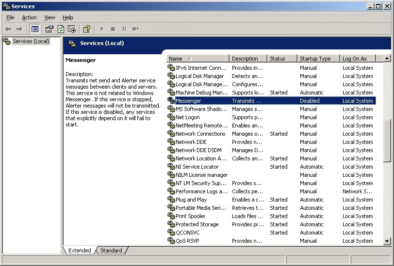 Windows Messenger Service (2001)